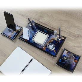 Kristal Cam Masa Seti