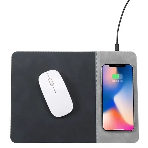 1344 Kablosuz Şarjlı Deri Mouse Pad