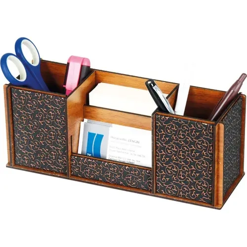 5507 Ahşap Masaüstü Organizer