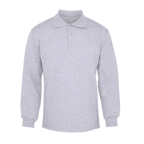 Polo Yaka 3 İplik Sweatshirt Gri