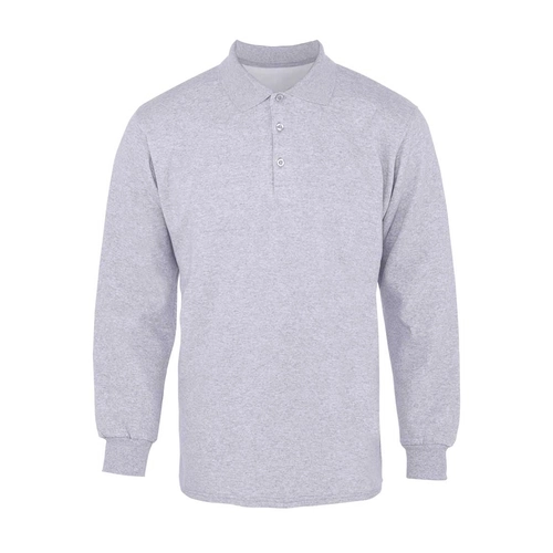 Polo Yaka 2 İplik Sweatshirt Gri