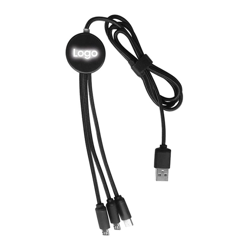 1328 Led Işıklı Çoklu Şarj Kablosu Çantalı
